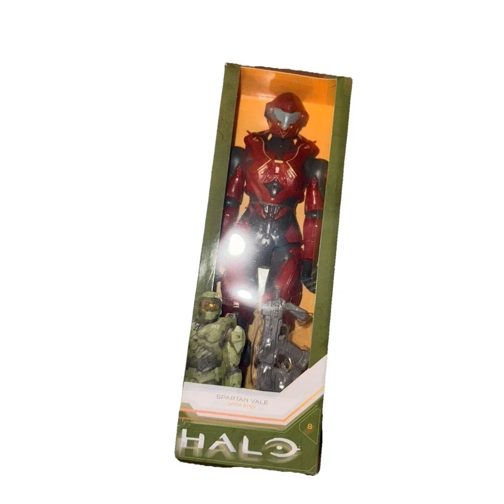 Halo Infinite Spartan Vale Figure Red Armor SMG Action Figure 12” New